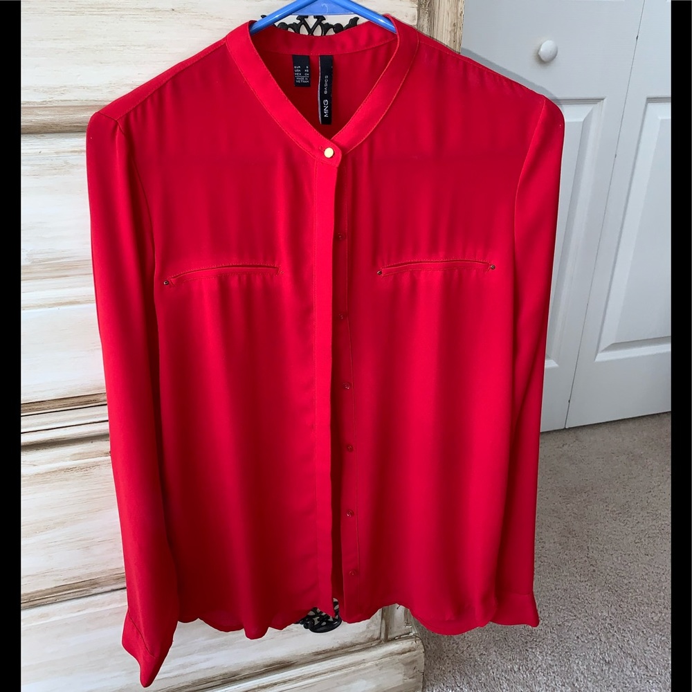 Red blouse